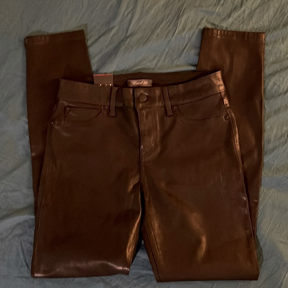 Black stretch jeans with a slight shine size 8